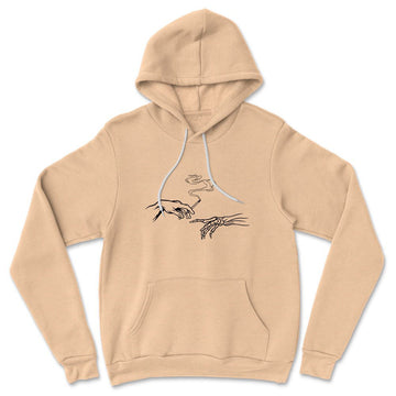 Creation Of Adam - Smoking Hoodie in Heather Sand Dune color